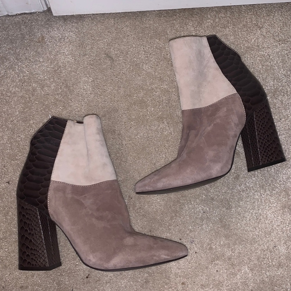 Chinese Laundry Patchwork Heeled Ankle Boots - image 2